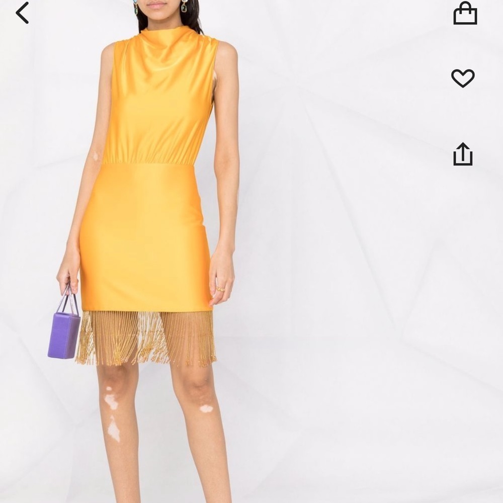 Stunning Orange Patrizia Pepe Fringe Dress
